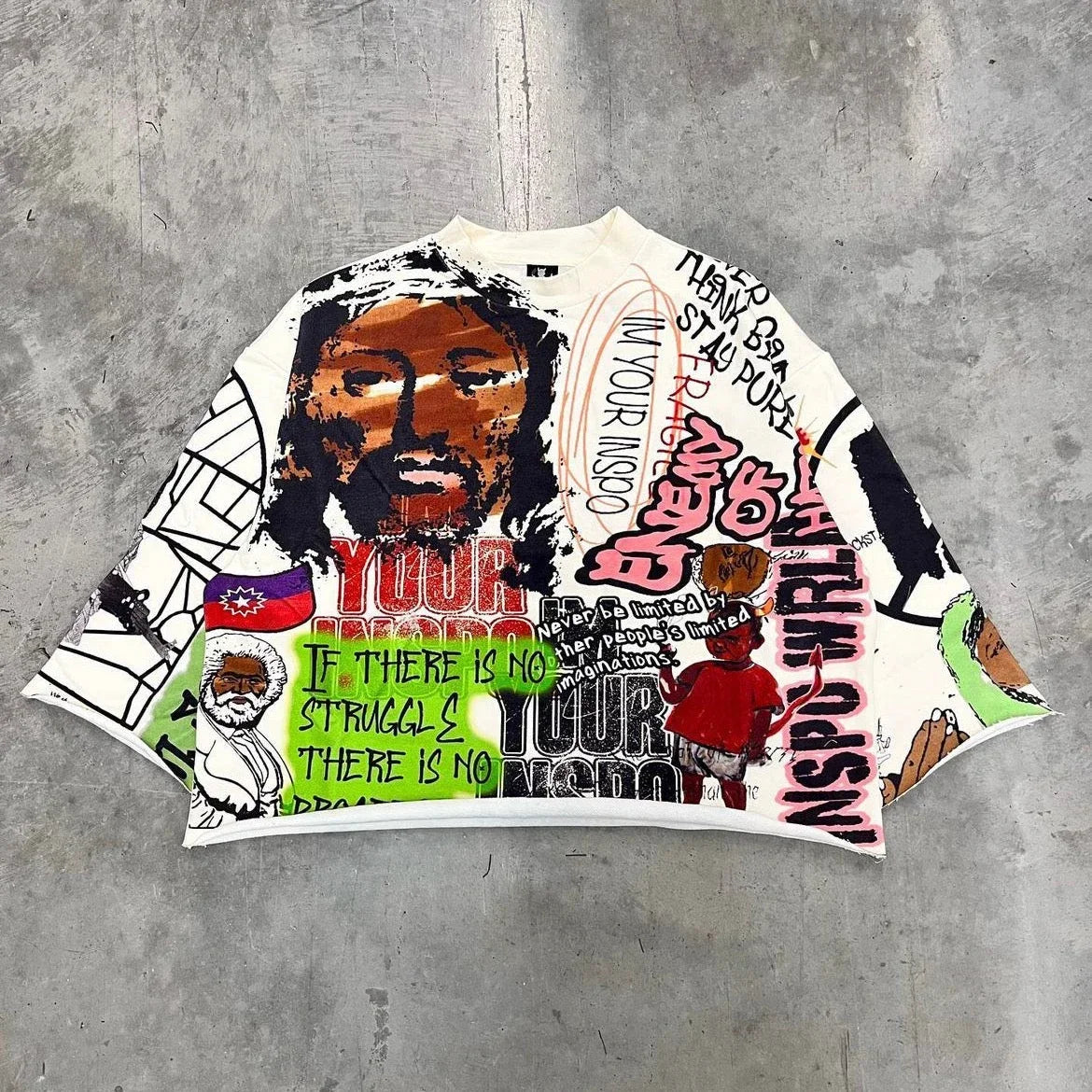 Y2k Streetwear T Shirt Retro Hip Hop Graphic Print T Shirt